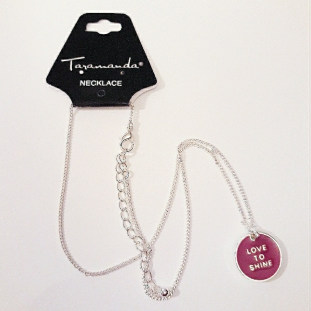 2 For 20 Pink And Silver Love To Shine Graphic Necklace 15$